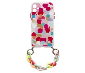 Hurtel Color Chain Case Samsung Galaxy S21+ 5G vícebarevné / Pouzdro / gelové / s přívěskem