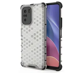 Hurtel Honeycomb Case transparentní / Kryt / Xiaomi Poco F3 & Redmi K40 (Pro, Pro+)
