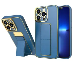 Hurtel Kickstand pouzdro pro Apple iPhone 13 Pro modrá / Pouzdro / Výklopný stojánek