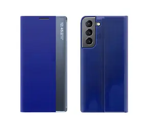 Hurtel Sleep Case pro Samsung Galaxy S22+ modrá / Flipové pouzdro / Stojánek
