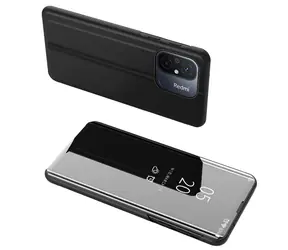 Hurtel Clear View Case černá / Flipové pouzdro / Xiaomi Redmi 11A, Poco C55, Redmi 12C / Průhledné okénko