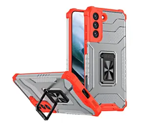 Hurtel Crystal Ring Case pro Samsung Galaxy S22+ červená