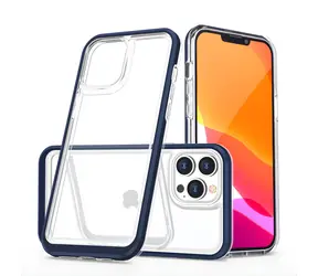 Hurtel Clear 3in1 Case iPhone 13 Pro modrý rámeček / Kryt / Apple iPhone 13 Pro / Čirý gelový