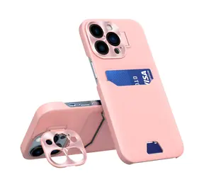 Hurtel Leather Stand Case růžová / Pouzdro / iPhone 14 Pro / Peněženkové se stojánkem