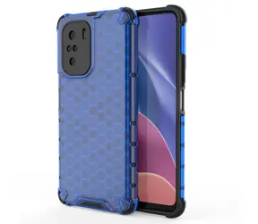 Hurtel Honeycomb Case Xiaomi K40 Pro+/K40 Pro/K40/Poco F3 modrá / Zadní kryt / voštinový vzor s TPU nárazníkem