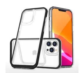 Hurtel Clear 3in1 čirá, černý rámeček / Kryt / Apple iPhone 14 Pro