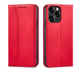 Hurtel Magnet Fancy Case červená / Flip pouzdro s peněženkou / Apple iPhone 14 Pro / Stojánek / Magnetické