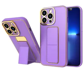 Hurtel Kickstand Case fialová / Kryt se stojánkem / Apple iPhone 13 Pro / Magnetické