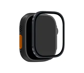 Puro Tempered Glass černá / Tvrzené sklo / Apple Watch Ultra / Ultra 2 / Ultra 3M / titanový rámeček