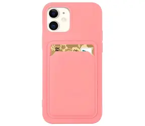 Hurtel Card Case růžová / Pouzdro / Samsung Galaxy S22+ / silikon, kapsa na karty