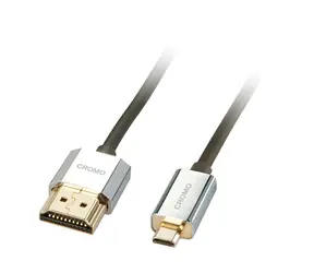 Lindy CROMO Slim černá / HDMI kabel / High Speed / 2 m / HDMI-A na Micro HDMI