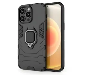 Hurtel Ring Armor Case černá / Ochranný kryt / iPhone 14 Pro / Magnetický kroužek