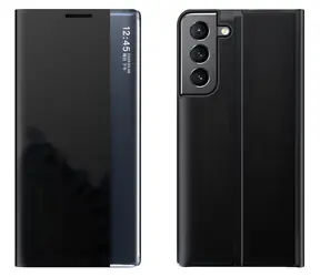 Hurtel New Sleep Case černá / Pouzdro pro Samsung Galaxy S22+ / Flip, se stojánkem