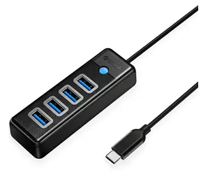 Orico PW4U-C3 černá / USB hub / 4x USB-A 3.0 / kabel 1,8 m