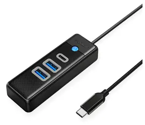 Orico PWC2U-C3 černá / USB hub / 2x USB-A 3.0 / 1x USB-C 3.0