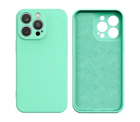 Hurtel Silicone Case mátově zelená / Kryt / Apple iPhone 14 Plus / Silikon