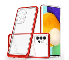 Hurtel Clear 3in1 Case červená / Kryt / Samsung Galaxy A73 / Gelový rámeček