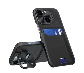 Hurtel Leather Stand Case pro Samsung Galaxy S23 černá / Pouzdro / kožené / peněženka / stojánek