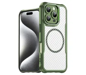 Hurtel Leading Series zelená / Pouzdro / Apple iPhone 16 Pro Max / Silikonové / MagSafe