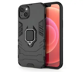 Hurtel Ring Armor černá / Kryt / Apple iPhone 14 / Magnetický, stojánek