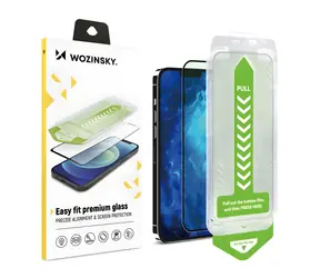Wozinsky Premium Glass černá / Ochranné sklo / Apple iPhone 14 Pro Max / 9H / Instalační rámeček