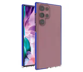Hurtel Spring Case tmavě modrá / Kryt / Samsung Galaxy S22 Ultra / Gelový s barevným rámečkem