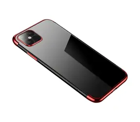 Hurtel Clear Color gelové pouzdro červená / Pouzdro / Xiaomi Redmi Note 11 Pro 5G, 11 Pro / kovový rámeček