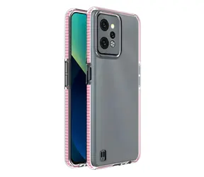 Hurtel Spring Case Realme C31 světle růžová / Silikonový kryt / S rámečkem