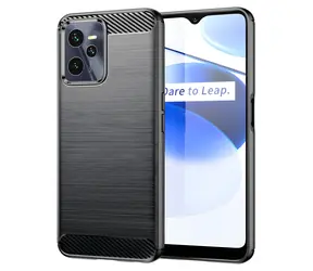 Hurtel Carbon Case černá / Kryt pro Realme C35 / Karbonové vlákno