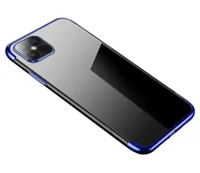 Hurtel Clear Color kryt pro Apple iPhone 13 Pro modrá / Kryt / TPU gel / pokovený rámeček