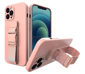 Hurtel Rope Case růžová / Kryt / Apple iPhone 11 Pro / Silikon, řetízek na krk