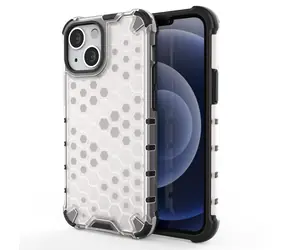 Hurtel Honeycomb Case transparentní / Kryt pro Apple iPhone 13 mini / TPU / Voštinový vzor