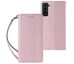 Hurtel Magnet Strap Case růžová / Kryt / Samsung Galaxy S22+ / Peněženka / S poutkem