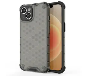 Hurtel Honeycomb Case Apple iPhone 14 Plus černá / Kryt / Odolný hybridní / Voštinový design