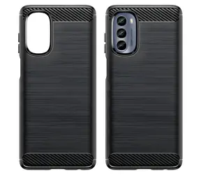 Hurtel Carbon Case černá / Kryt pro Motorola Moto G62 5G / Silikon