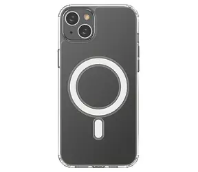 Hurtel Clear Magnetic Case transparentní, stříbrný rámeček / Kryt / Apple iPhone 14 Plus / MagSafe