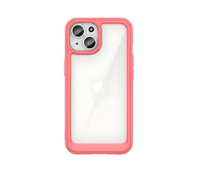 Hurtel Outer Space Case červená / Kryt / Apple iPhone 15 Plus / zesílený ohebný rámeček