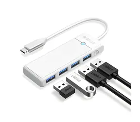 Orico PAPW4A-C3 bílá / USB hub / 4x USB-A 3.0 / kabel 1 m