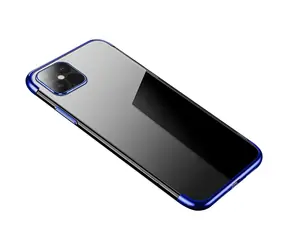 Hurtel Clear Color Case modrá / Kryt / Samsung Galaxy S22+ / TPU gel, kovový rámeček