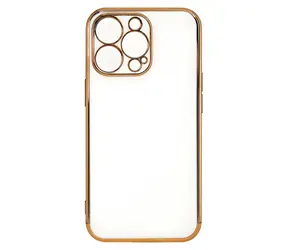 Hurtel Lighting Color Case bílá / Kryt / Xiaomi Redmi Note 11 / zlatý rámeček