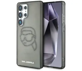 Karl Lagerfeld Rhinestones Karl Head Logo černá / Pouzdro pro Samsung Galaxy S25 Ultra
