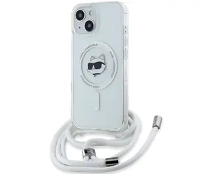 Karl Lagerfeld IML Choupette Head & Cord MagSafe transparentní / Pouzdro pro iPhone 14/13/15