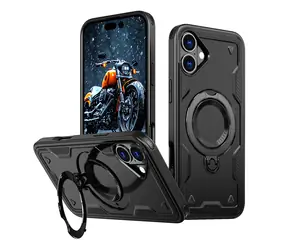 Hurtel Hybrid Armor Trendy černá / Ochranný kryt / MagSafe / Apple iPhone 16 Plus