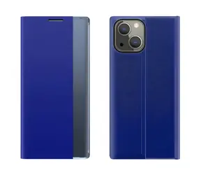 Hurtel Sleep Case pouzdro typu kniha pro Apple iPhone 13 modrá / Pouzdro typu kniha / Smart Window