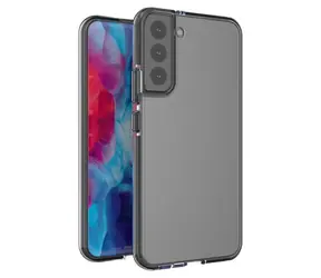 Hurtel Spring Case černá / Gelové pouzdro s barevným rámečkem / Samsung Galaxy S22+ / Silikon