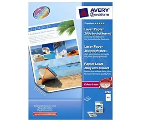 Avery Premium Laser Paper / Fotopapír / Vysoce lesklý / A4 / 200 g/m2 / 100 listů