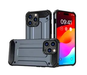 Hurtel Hybrid Armor kryt pro Apple iPhone 15 Pro modrá / Kryt / Odolný hybridní materiál