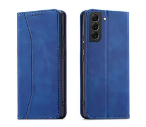 Hurtel Magnet Fancy Case modrá / Pouzdro / Samsung Galaxy S22+ / Flip / Peněženka / Držák karet