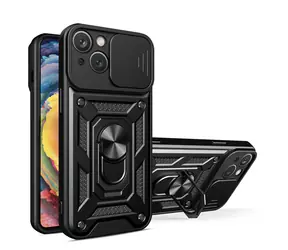 Hurtel Hybrid Armor Camshield černá / Zadní kryt / Apple iPhone 14 Plus / Kryt kamery