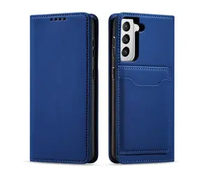 Hurtel Magnet Card Case modrá / Peněženkové pouzdro / Samsung Galaxy S22+ / Držák na kartu / Magnetické